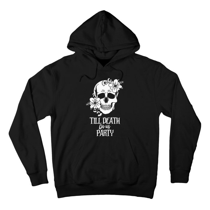 Bride or Die Skull Halloween Gothic Style Bachelorette Party Hoodie