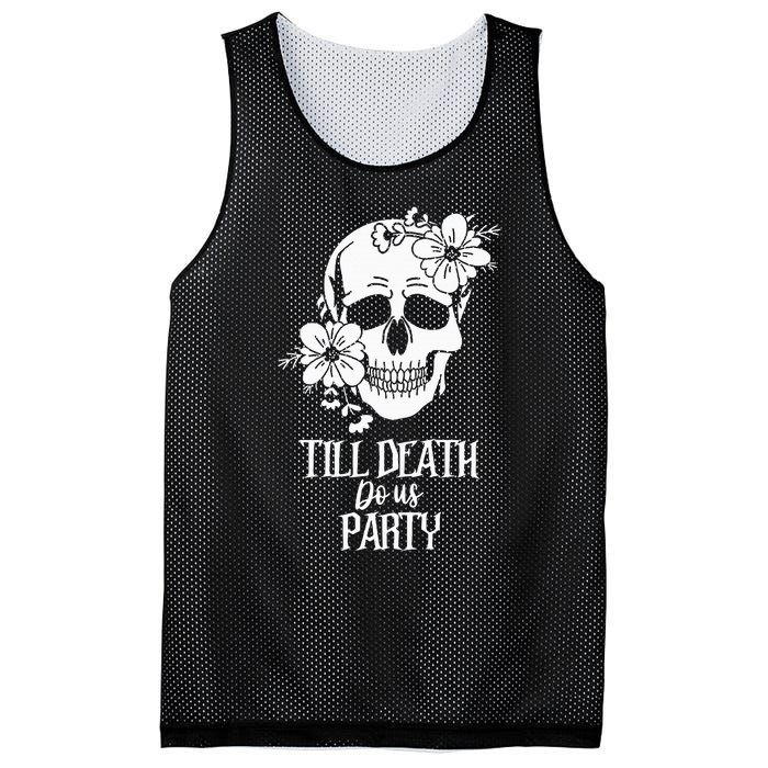 Bride or Die Skull Halloween Gothic Style Bachelorette Party Mesh Reversible Basketball Jersey Tank