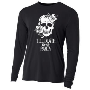 Bride or Die Skull Halloween Gothic Style Bachelorette Party Cooling Performance Long Sleeve Crew