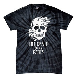 Bride or Die Skull Halloween Gothic Style Bachelorette Party Tie-Dye T-Shirt