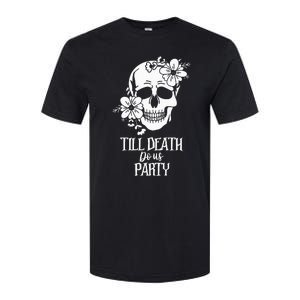 Bride or Die Skull Halloween Gothic Style Bachelorette Party Softstyle CVC T-Shirt