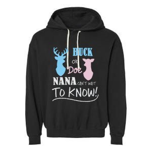 Buck Or Doe Gender Reveal Party Garment-Dyed Fleece Hoodie