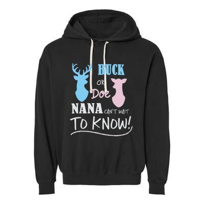 Buck Or Doe Gender Reveal Party Garment-Dyed Fleece Hoodie