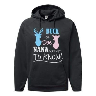 Buck Or Doe Gender Reveal Party Performance Fleece Hoodie