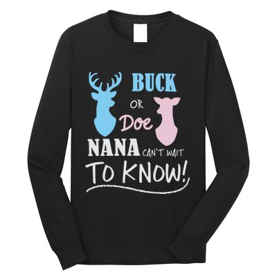 Buck Or Doe Gender Reveal Party Long Sleeve Shirt