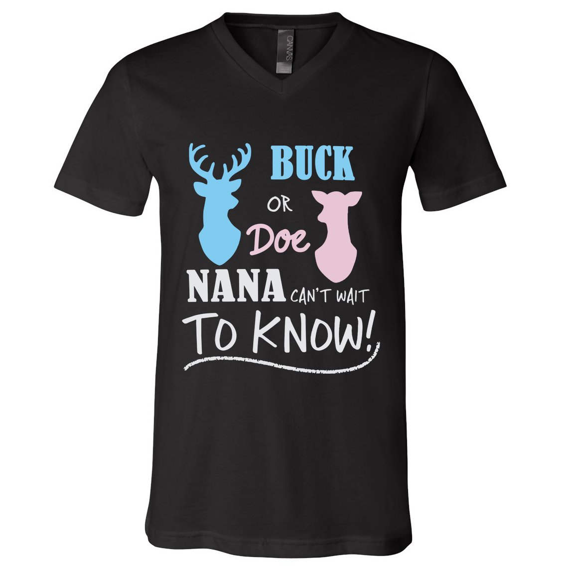Buck Or Doe Gender Reveal Party V-Neck T-Shirt
