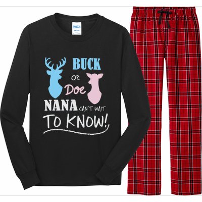 Buck Or Doe Gender Reveal Party Long Sleeve Pajama Set