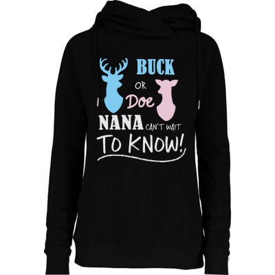 Buck Or Doe Gender Reveal Party Womens Funnel Neck Pullover Hood