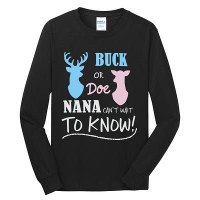 Buck Or Doe Gender Reveal Party Tall Long Sleeve T-Shirt