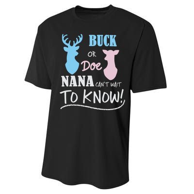 Buck Or Doe Gender Reveal Party Performance Sprint T-Shirt