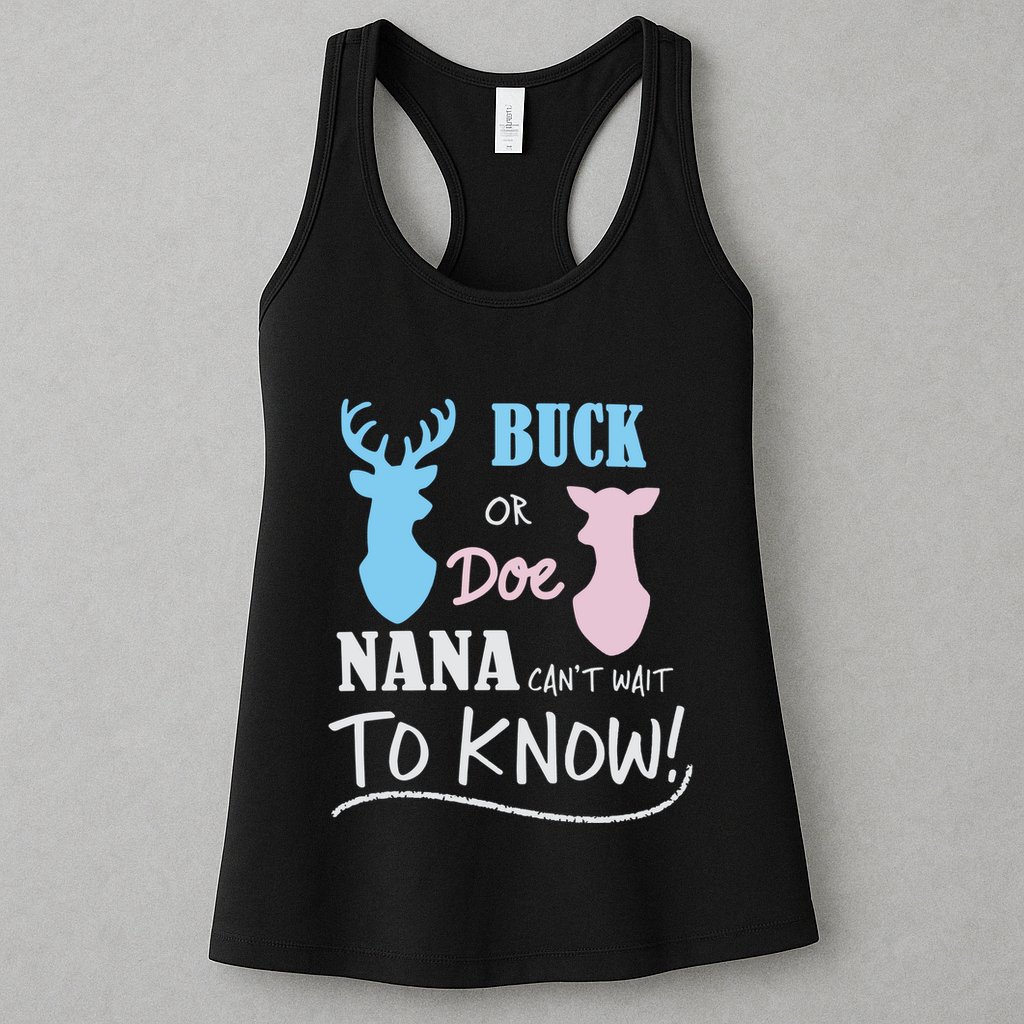Buck Or Doe Gender Reveal Party Womens Tank Top