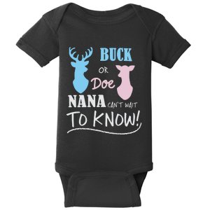 Buck Or Doe Gender Reveal Party Baby Bodysuit