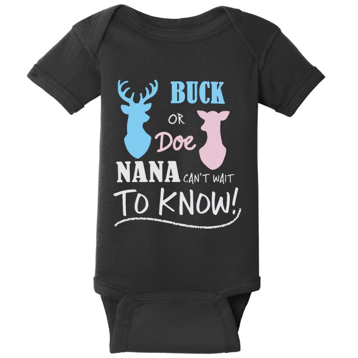 Buck Or Doe Gender Reveal Party Baby Bodysuit