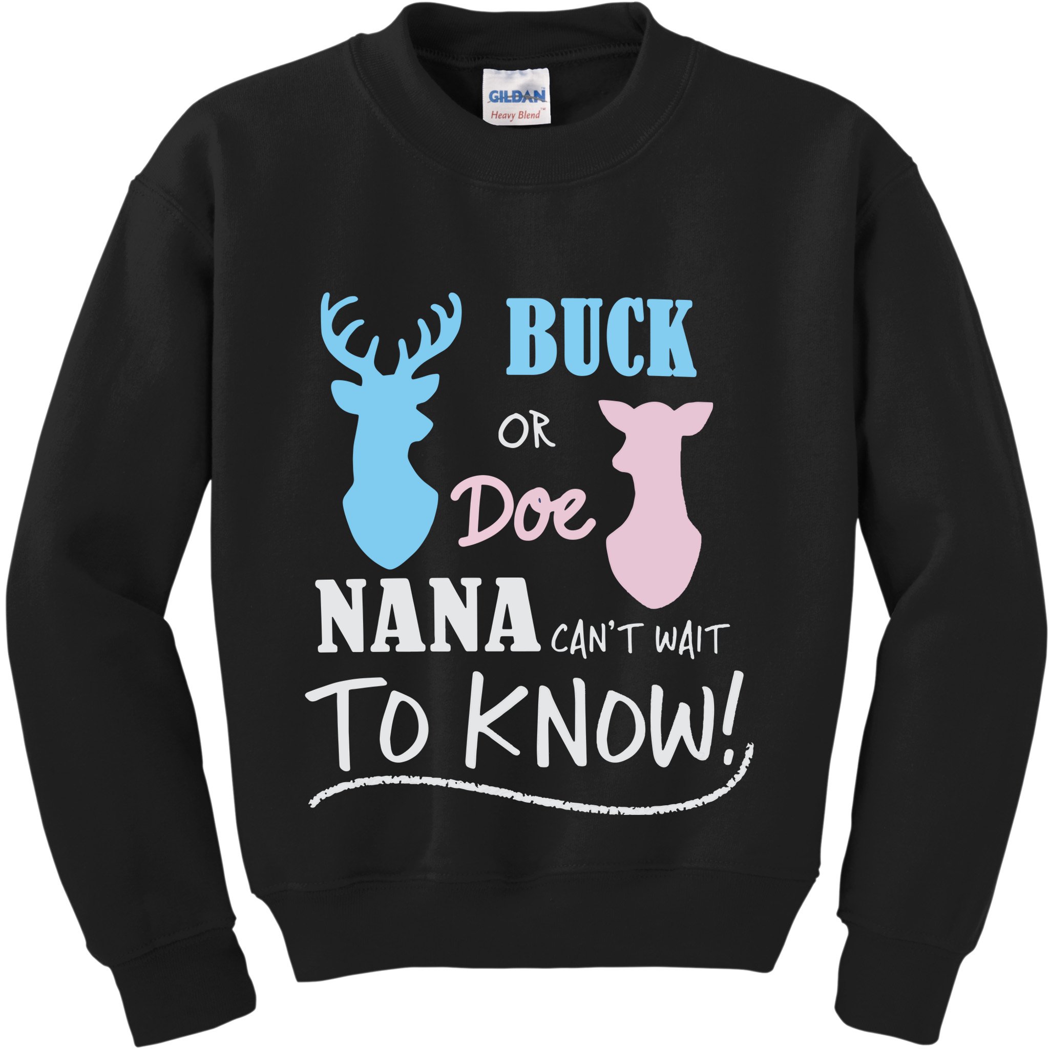 Buck Or Doe Gender Reveal Party Kids Sweatshirt
