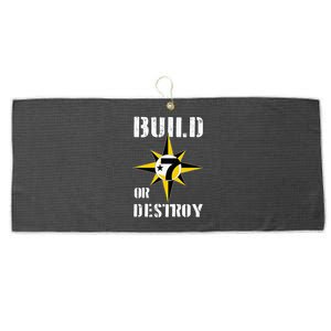 Build Or Destroy Mathematics Allah 5 Percent Godbody Nge God Large Microfiber Waffle Golf Towel