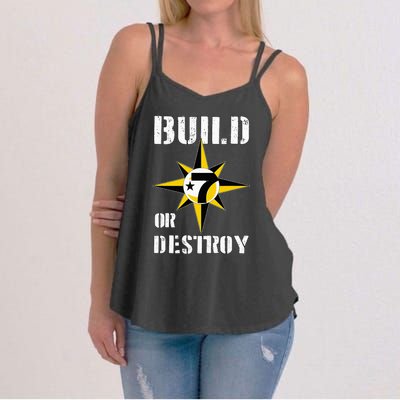 Build Or Destroy Mathematics Allah 5 Percent Godbody Nge God Women's Strappy Tank