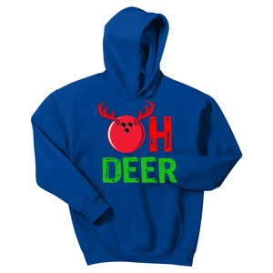 Bowling Oh Deer Gift Funny Christmas Reindeer Kids Hoodie