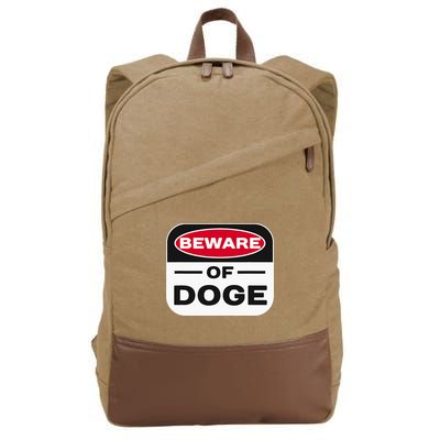 Beware Of Doge Meme Department Of Government Cotton Canvas Backpack