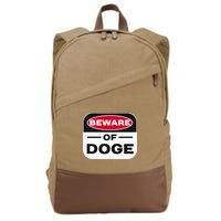 Beware Of Doge Meme Department Of Government Cotton Canvas Backpack