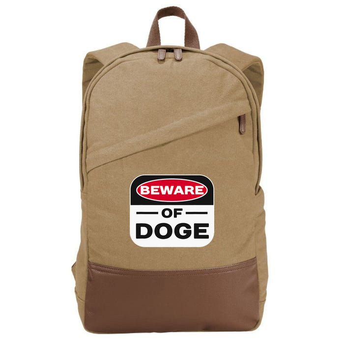 Beware Of Doge Meme Department Of Government Cotton Canvas Backpack