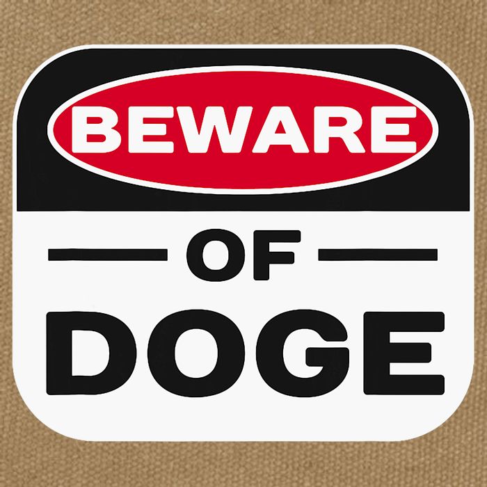 Beware Of Doge Meme Department Of Government Cotton Canvas Backpack