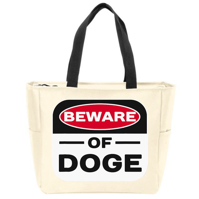 Beware Of Doge Meme Department Of Government Zip Tote Bag