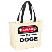 Beware Of Doge Meme Department Of Government Zip Tote Bag