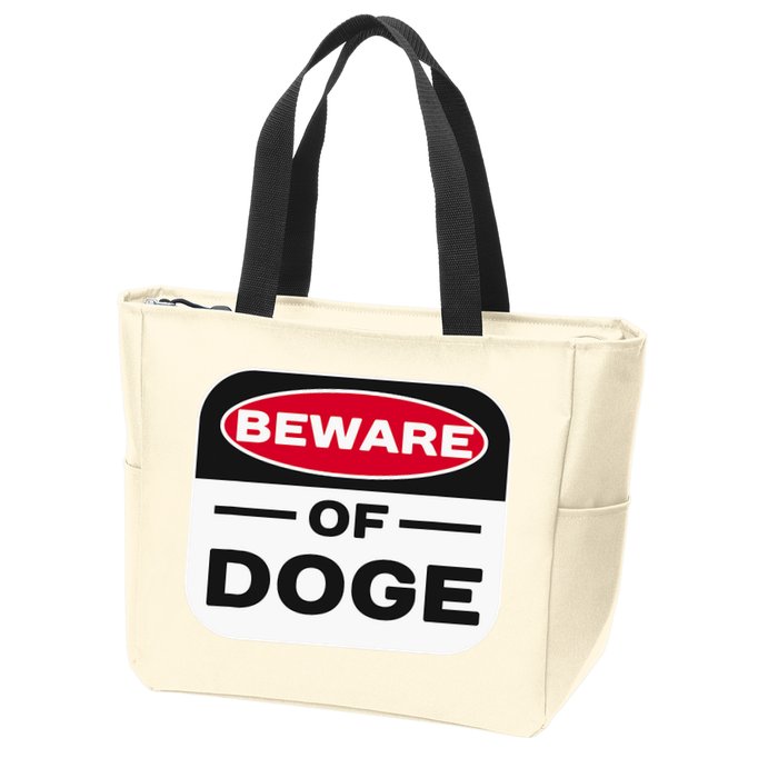 Beware Of Doge Meme Department Of Government Zip Tote Bag