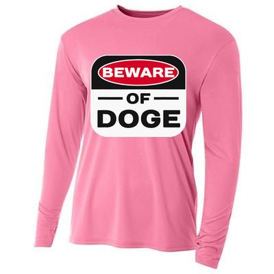 Beware Of Doge Meme Department Of Government Cooling Performance Long Sleeve Crew
