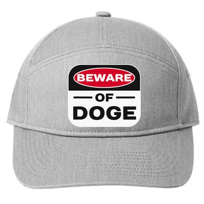 Beware Of Doge Meme Department Of Government 7-Panel Snapback Hat