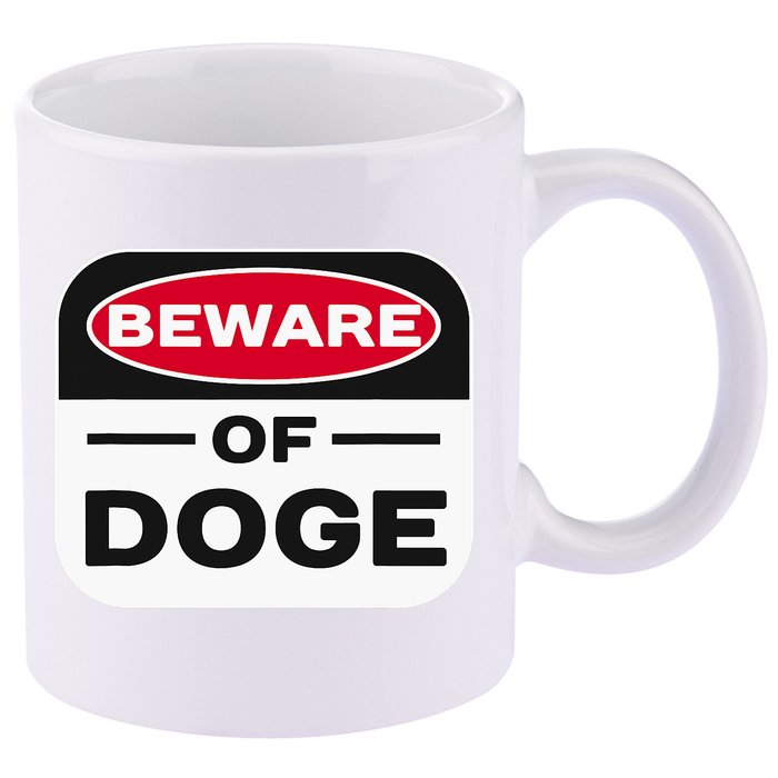 Beware Of Doge Meme Department Of Government 11oz C Handle Ceramic Mug