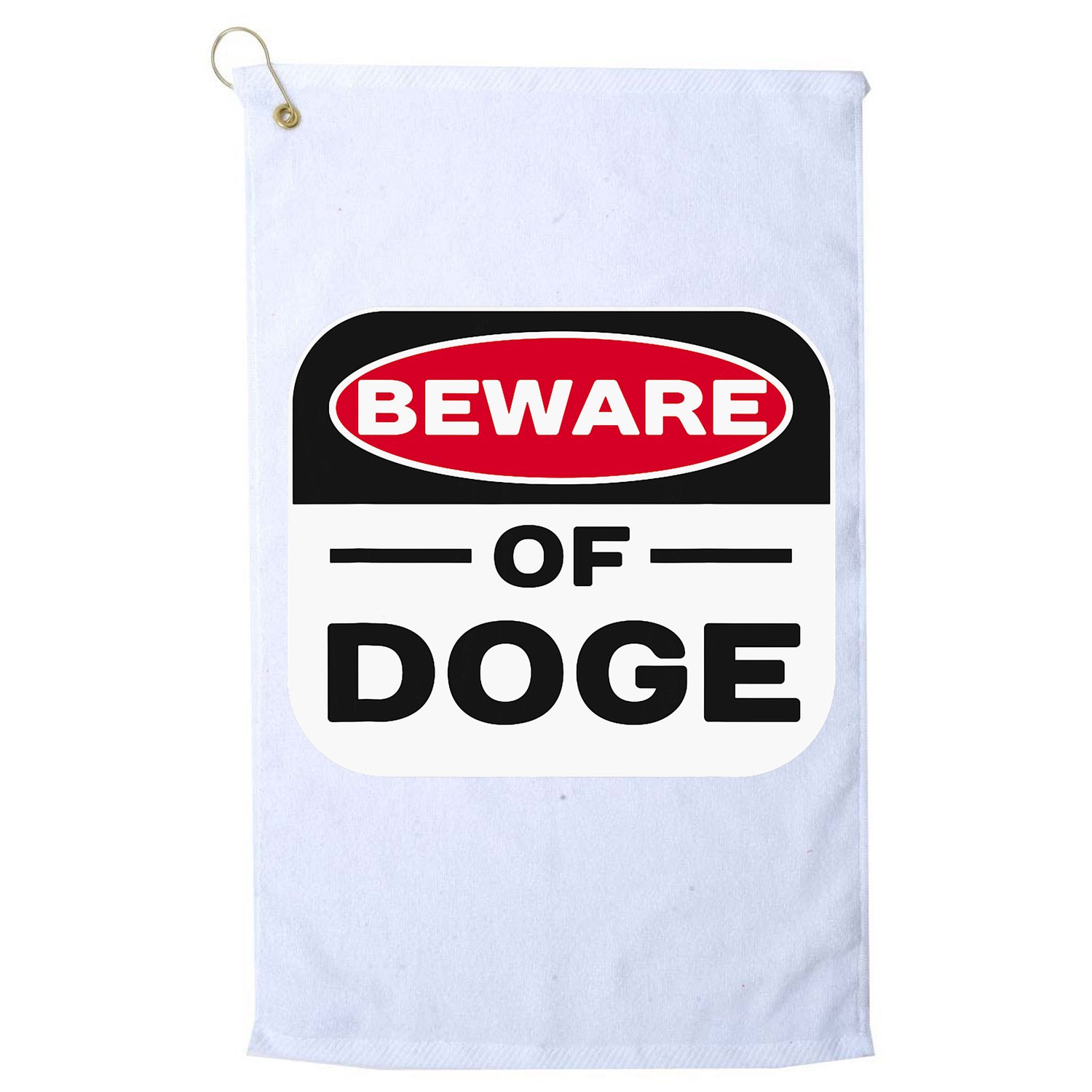 Beware Of Doge Meme Department Of Government Golf Towel