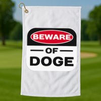 Beware Of Doge Meme Department Of Government Golf Towel