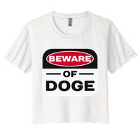 Beware Of Doge Meme Department Of Government Women's Crop Top Tee