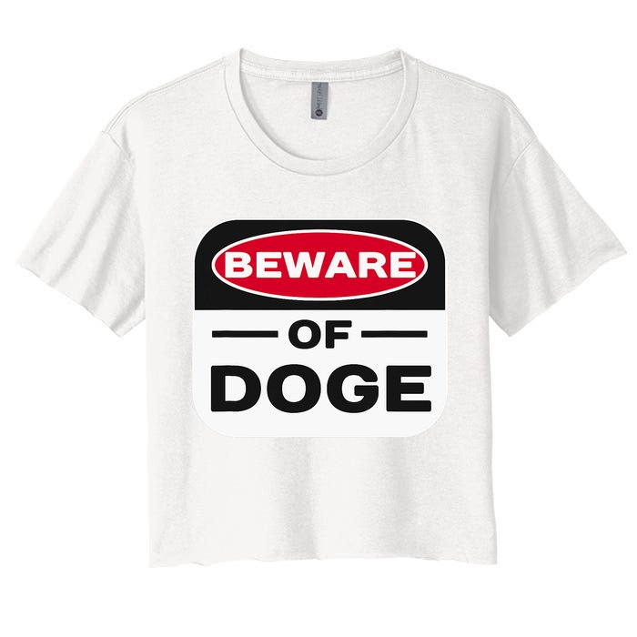Beware Of Doge Meme Department Of Government Women's Crop Top Tee