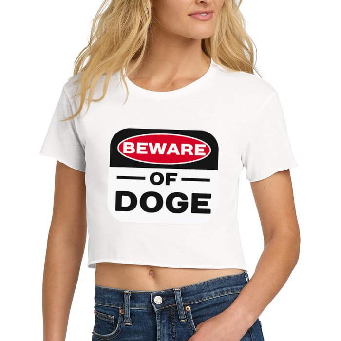 Beware Of Doge Meme Department Of Government Women's Crop Top Tee