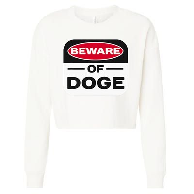 Beware Of Doge Meme Department Of Government Cropped Pullover Crew