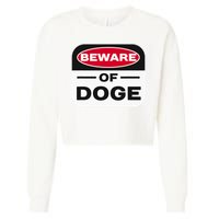 Beware Of Doge Meme Department Of Government Cropped Pullover Crew