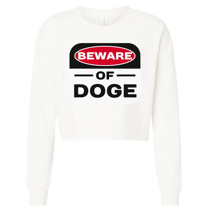 Beware Of Doge Meme Department Of Government Cropped Pullover Crew