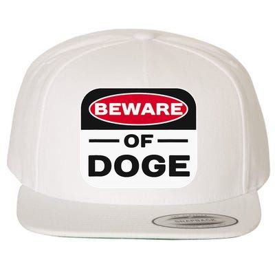 Beware Of Doge Meme Department Of Government Wool Snapback Cap