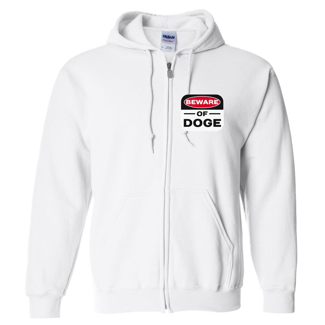 Beware Of Doge Meme Department Of Government Full Zip Hoodie