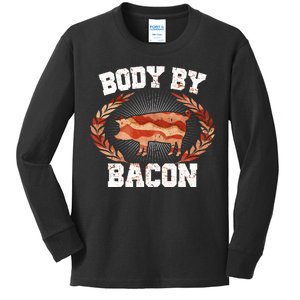 Body By Bacon Kids Long Sleeve Shirt