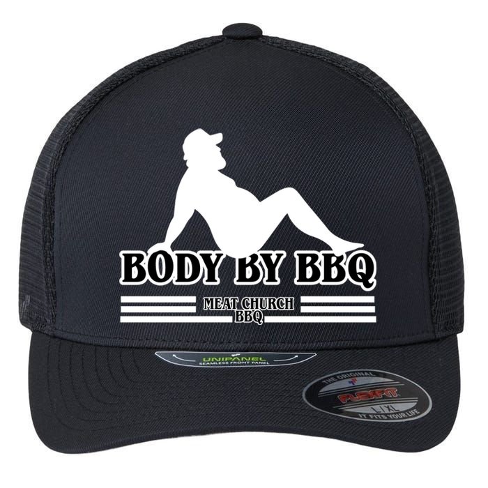 Body By BBQ Vintage Meat Church Flexfit Unipanel Trucker Cap