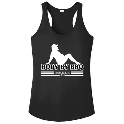 Body By BBQ Vintage Meat Church Ladies PosiCharge Competitor Racerback Tank