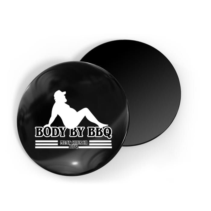 Body By BBQ Vintage Meat Church Magnet