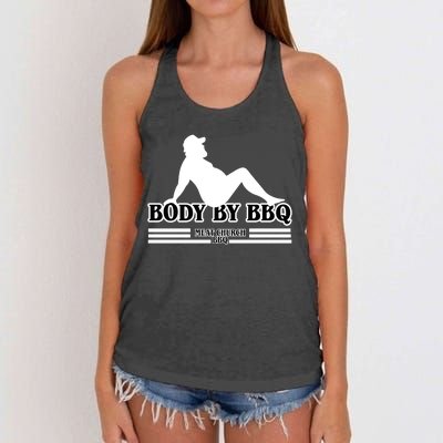 Body By BBQ Vintage Meat Church Women's Knotted Racerback Tank