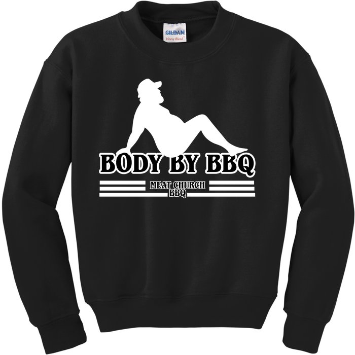 Body By BBQ Vintage Meat Church Kids Sweatshirt