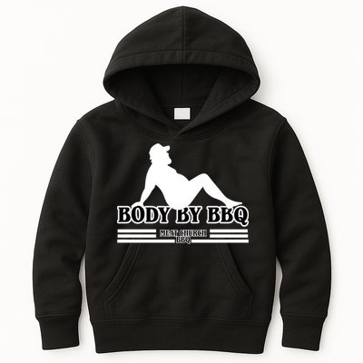 Body By BBQ Vintage Meat Church Kids Hoodie
