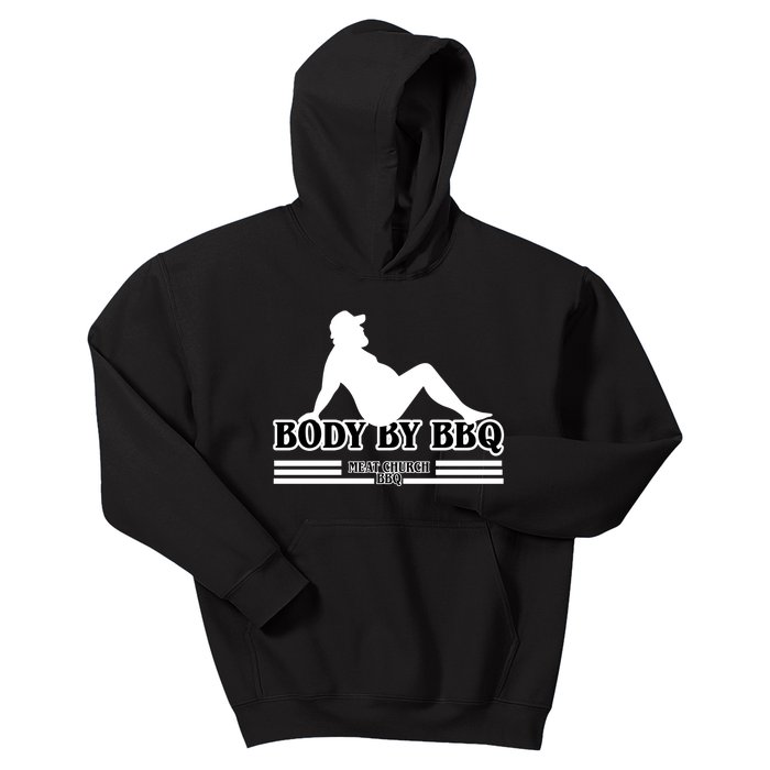 Body By BBQ Vintage Meat Church Kids Hoodie