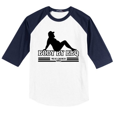 Body By BBQ Vintage Meat Church Baseball Sleeve Shirt